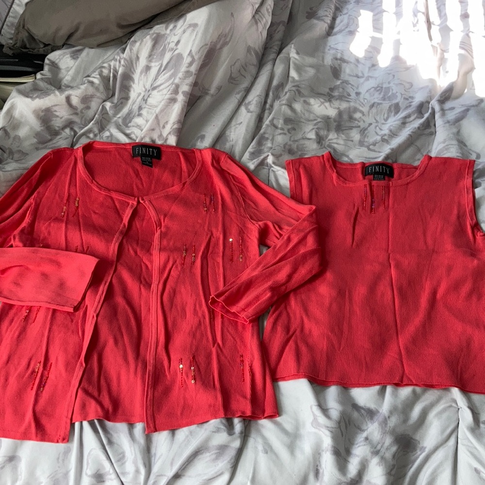Sweater twin set Coral size M